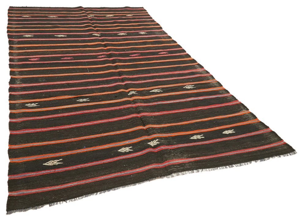Rug N Carpet - Handmade Oriental 5' 5'' x 10' 3'' Vintage Goat Hair Kilim Rug