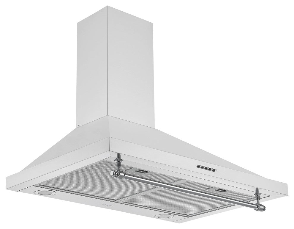 Ancona Convertible 30" Vintage Style Wall Pyramid Range Hood, Stainless Steel