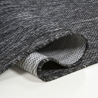 Miles Modern Minimalist Radius Corner Solid Indoor/Outdoor Shaped Area Rug