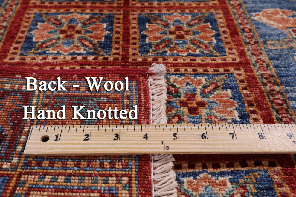 Hand-Knotted Antiqued Pazyryk Historical Design Rug 2' 10" X 3' 11" Q10879