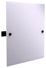 Montero Contemporary Frameless Beveled Edge Tilt Mirror, Matte Black