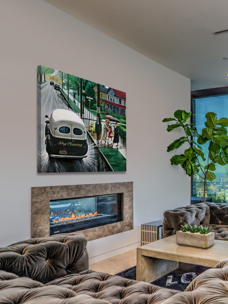 "Muddied Dry Cleaning Truck" Print on Canvas by Stevan Dohanos