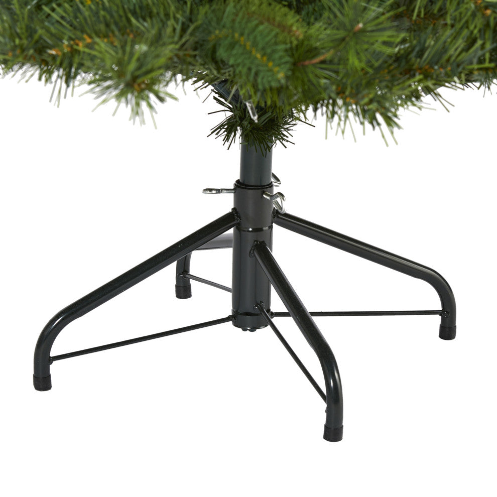6' Wyoming Mixed Pine Faux Xmas Tree W/450 Clear Lights & 1090 Bendable Branches