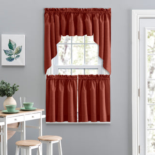 Lisa Solid Tailored Tier, Red, 56"x24"