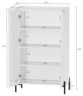 Manhattan Comfort 2-Piece Abbey Accent Cabinet and Bookcase