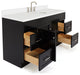 Ariel Hamlet 61" Oval Sink Bath Vanity, 1.5" White Quartz