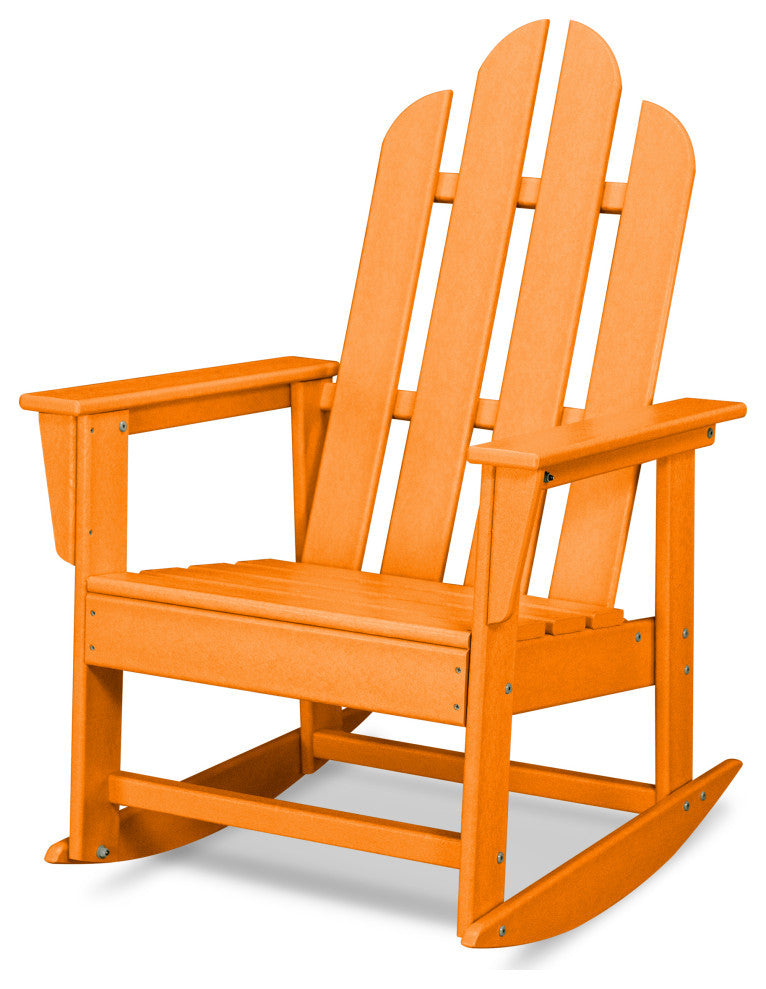 Polywood Long Island Rocking Chair, Tangerine