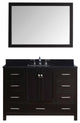 Virtu Caroline Avenue 48" Single Bathroom Vanity, Espresso, Mirror