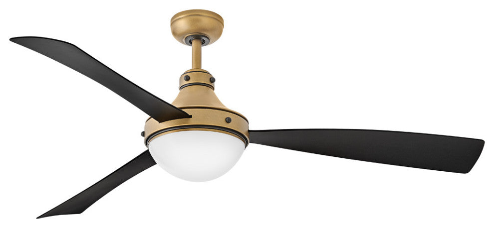 Hinkley Oliver 62" Led Smart Fan, Heritage Brass