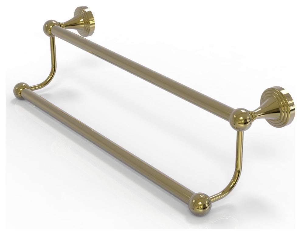 Sag Harbor 24" Double Towel Bar, Unlacquered Brass