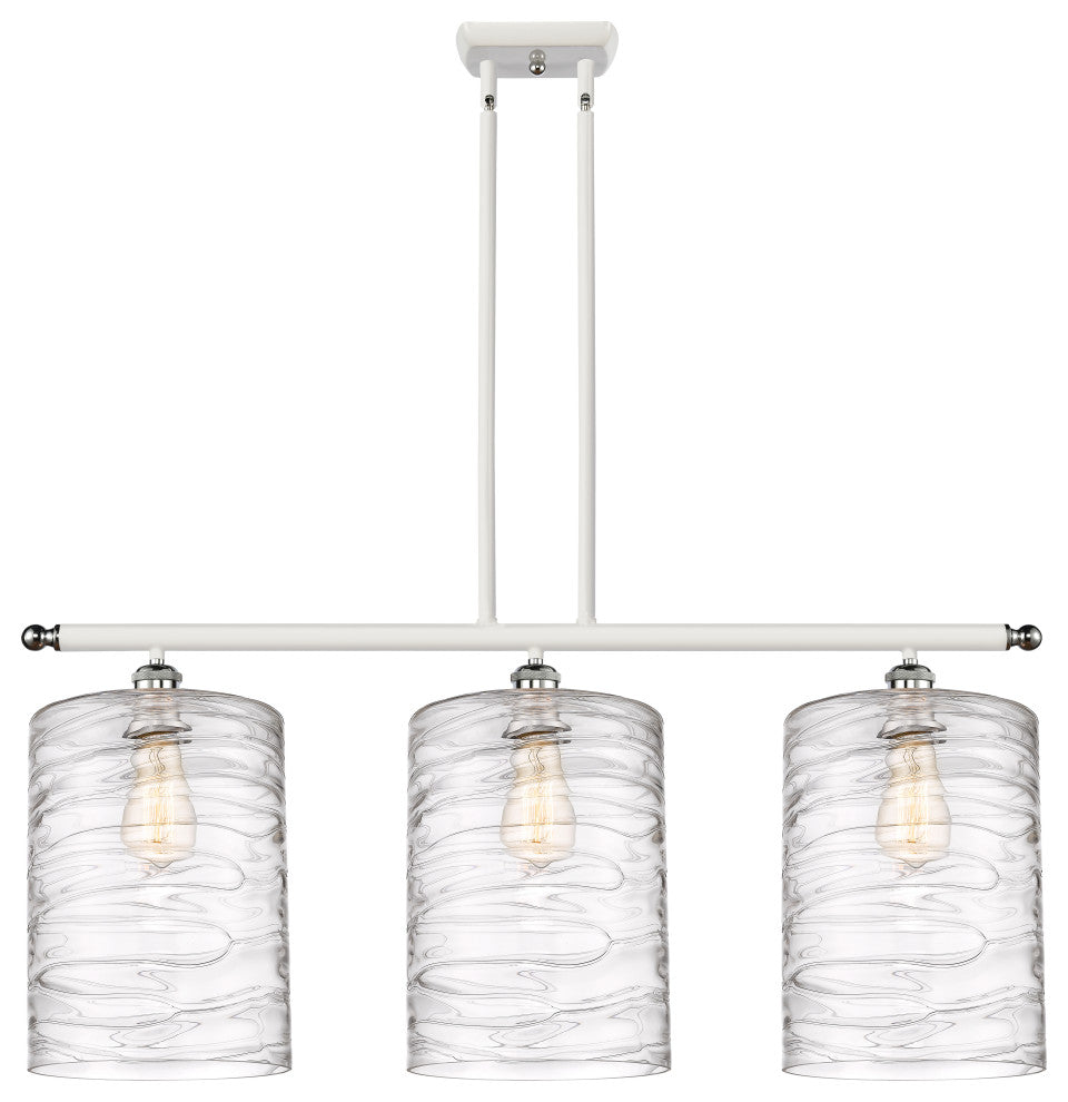 Innovations 516-3I-WPC-G1113-L 3 Light Island Light, White, Polished Chrome