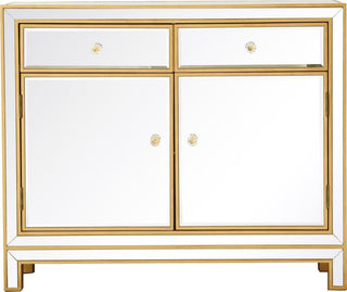 Modern Antique Gold Nightstand With Drawers