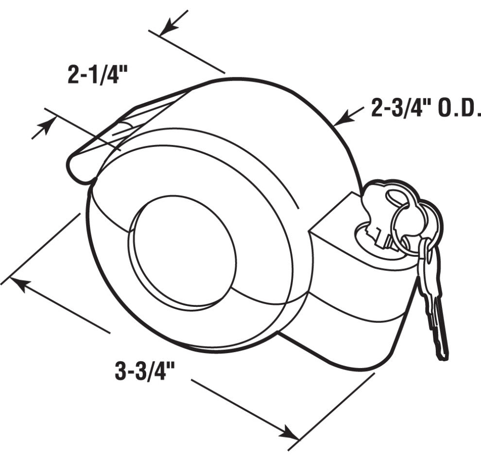 Door Knob Lock-Out Device, Diecast Construction, Gray Painted Color, Keyed Alike