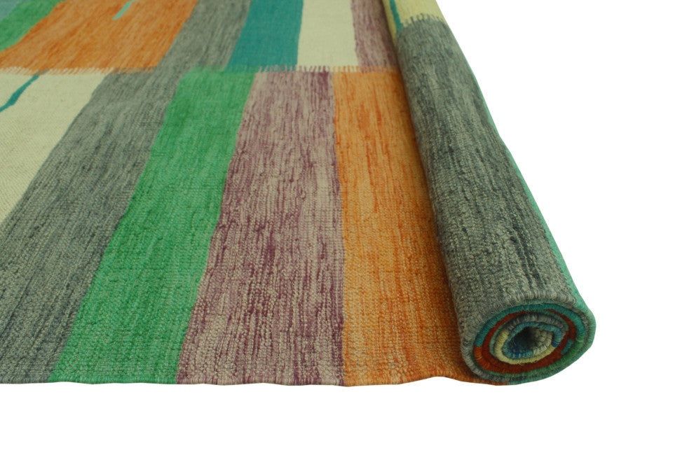 Winchester Kilim Nilofer Blue/Red Rug, 6'8x9'9