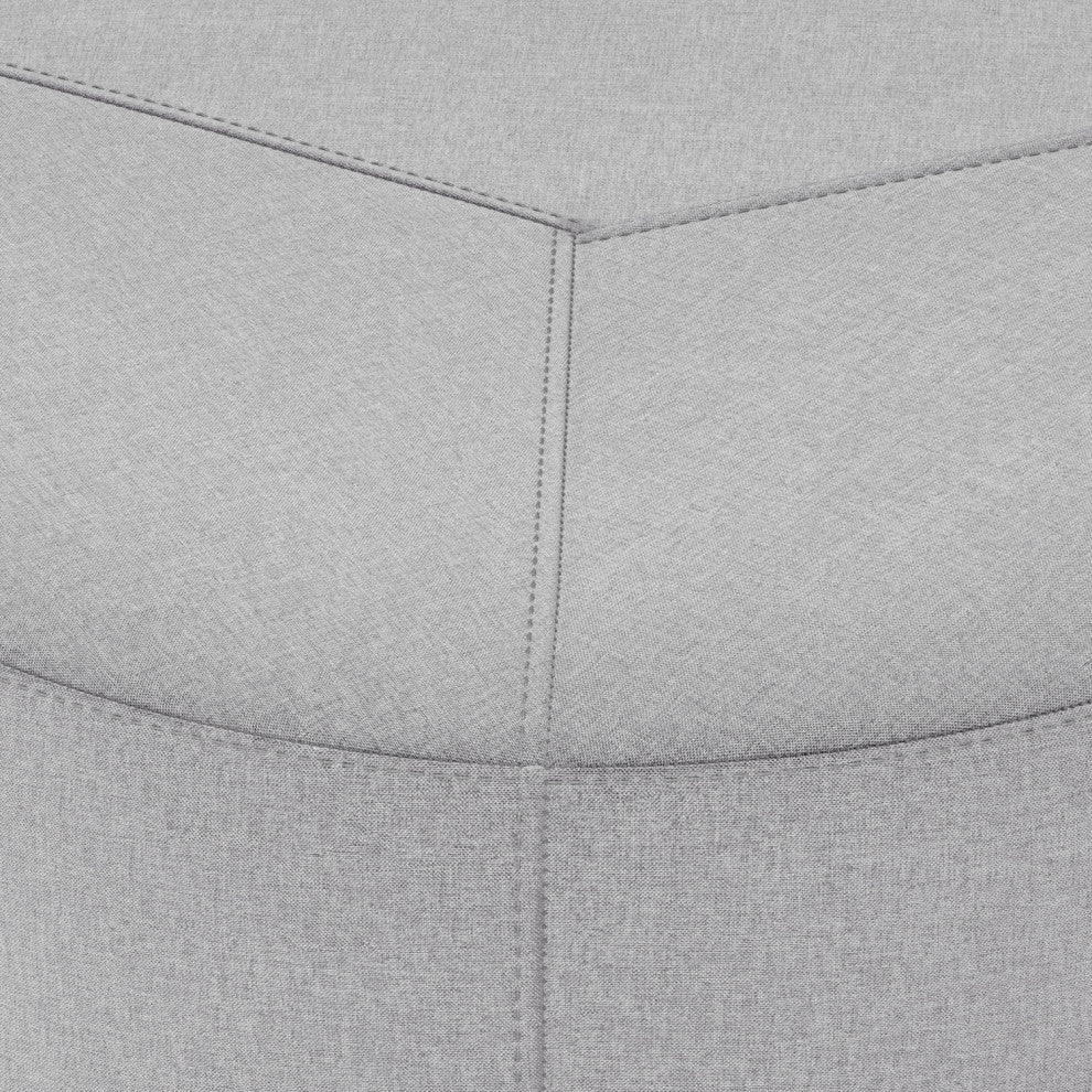 Moore Large Ottoman, Light Grey