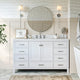 Ariel Cambridge 60" Single Sink Vanity, Carrara Quartz, Rectangle