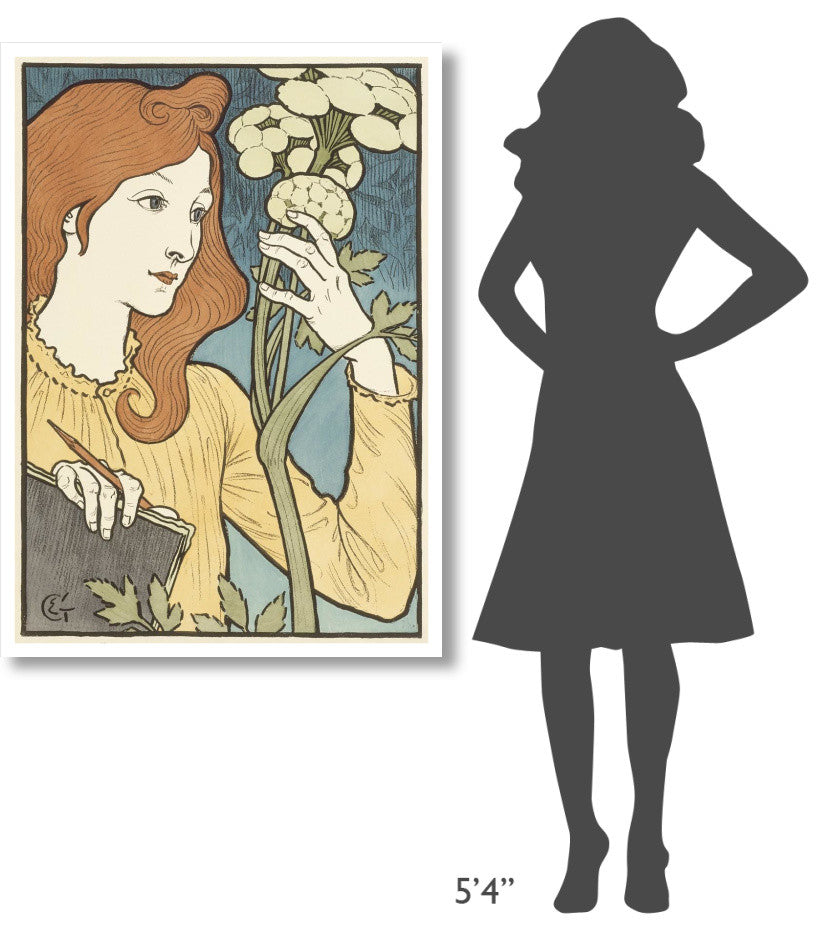 "Salon des Cent" Digital Paper Print by Eugene Samuel Grasset, 33"x46"