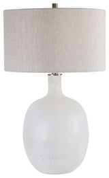 Uttermost Whiteout Mottled Glass Table Lamp