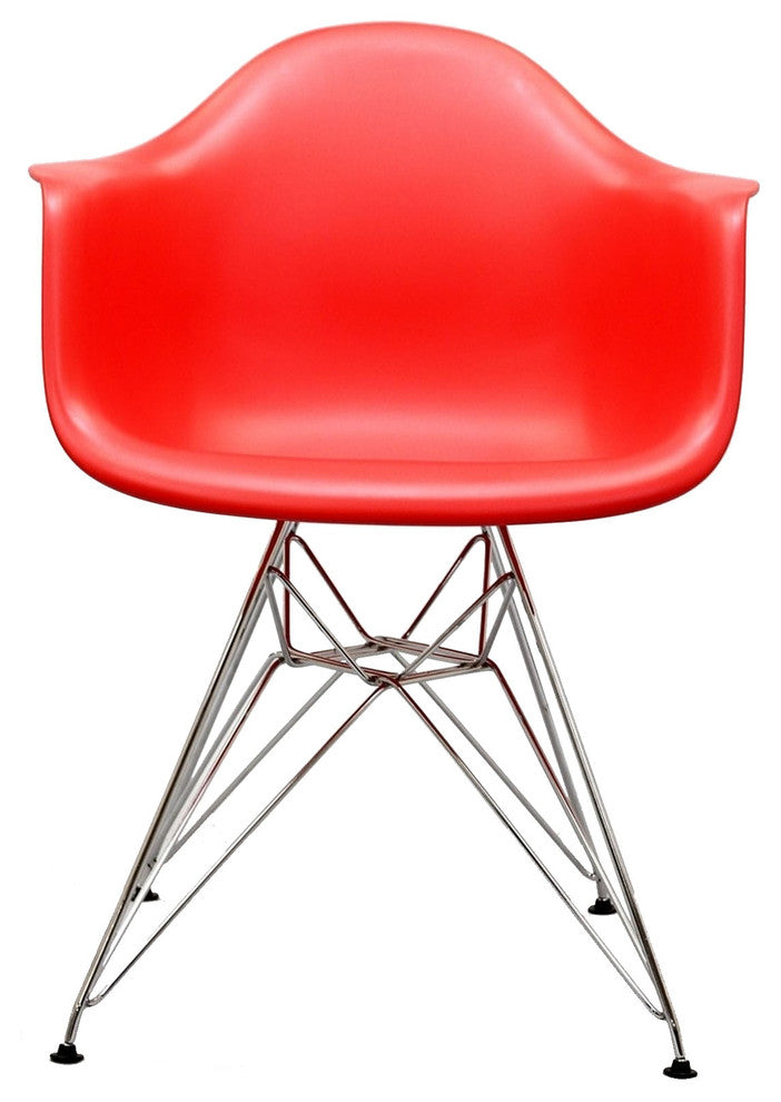 Modern Contemporary Kitchen Dining Armchair Red