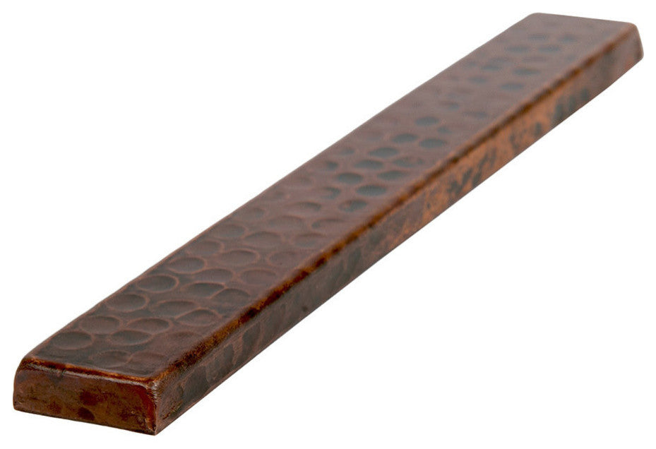 Premier Copper Products T18DBH_PKG4 1" x 8" Hammered Copper Tile - Quantity 4