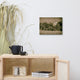 Farmhouse Wall Art: Abandoned Barn Trees Vintage Canvas Print, 12" X 16"