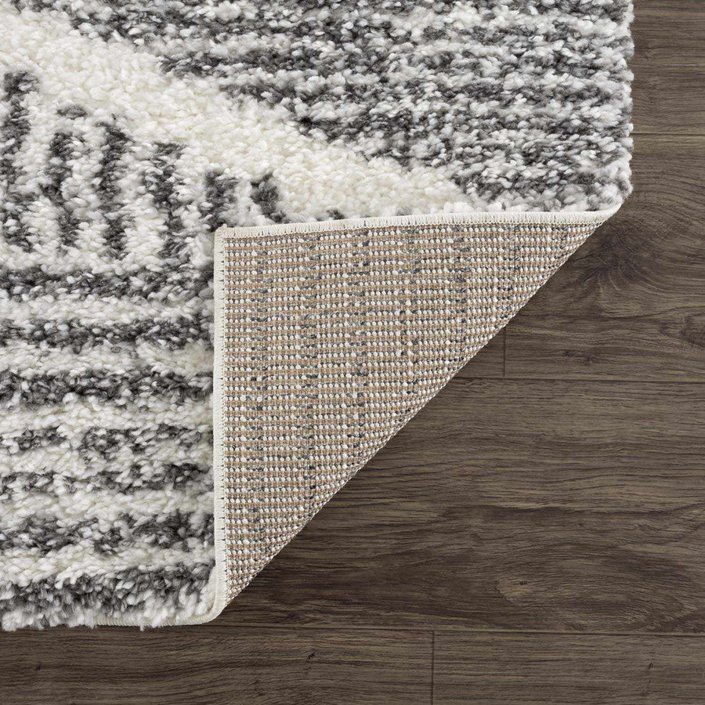 Hauteloom Trunding Area Rug, Charcoal/Cream, 7'10"x10'3"