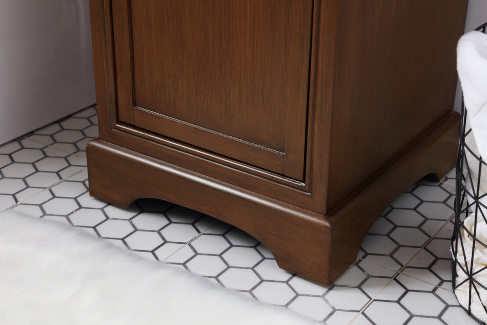 Amber Single Bathroom Vanity, Blue, Teak, 19"