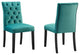 Duchess Performance Velvet Dining Chairs, Set of 2, Teal