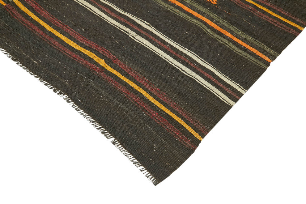 Rug N Carpet - Handmade Anatolian 7' 10'' x 12' 4'' Vintage Goat Hair Kilim Rug