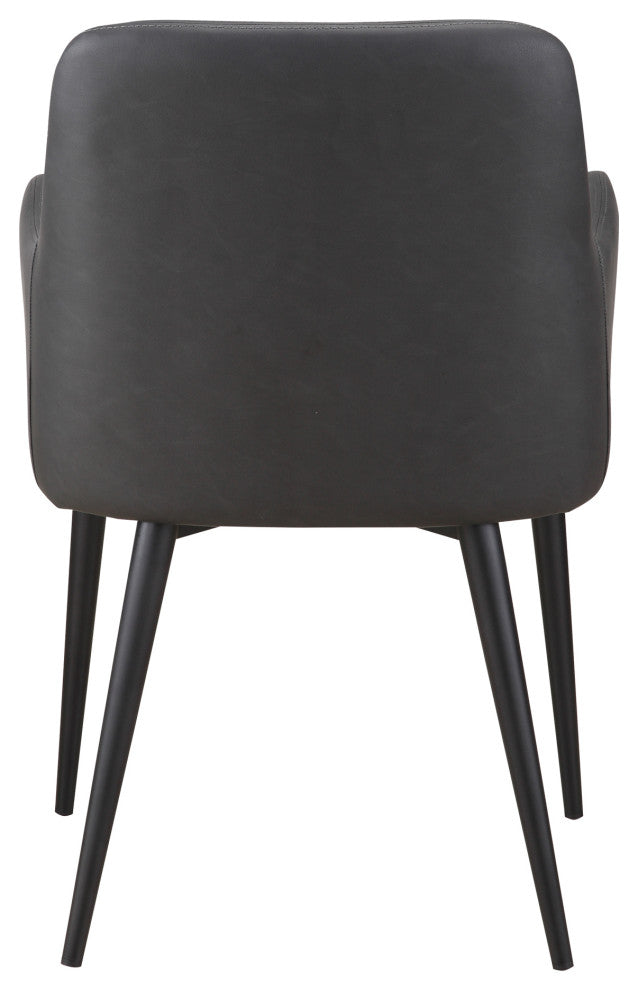 Cantata Dining Chair Mayon Black Vegan Leather, Set of 2