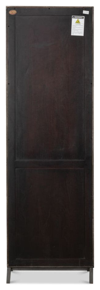 A Gem Of A Handle Display Cabinet Glass Doors Right Gray