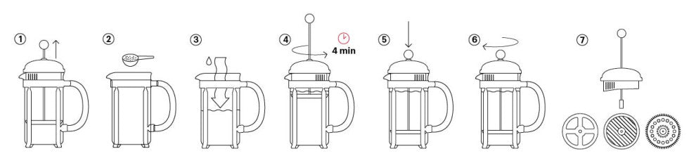 Bodum Brazil French Press Coffee Maker, 3 Cup, 0.35 L, 12 Oz