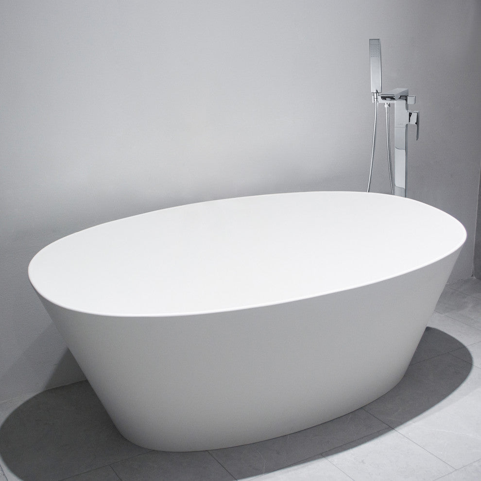 Single Handle Floor Mounted Freestanding Tub Filler, Chrome