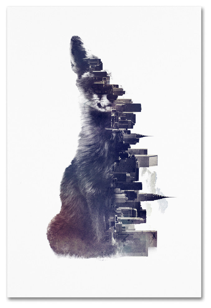 Robert Farkas ''Fox From The City'' Canvas Art, 32x22