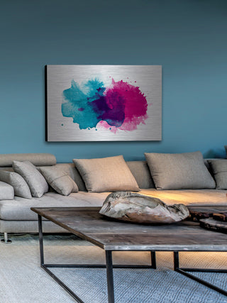 "Soft and Cool" Painting Print on Brushed Aluminum