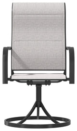 CASAINC 2 Piece Textilene Fabric Iron Frame Swivel Dining Chair