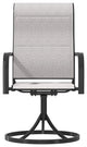 CASAINC 2 Piece Textilene Fabric Iron Frame Swivel Dining Chair
