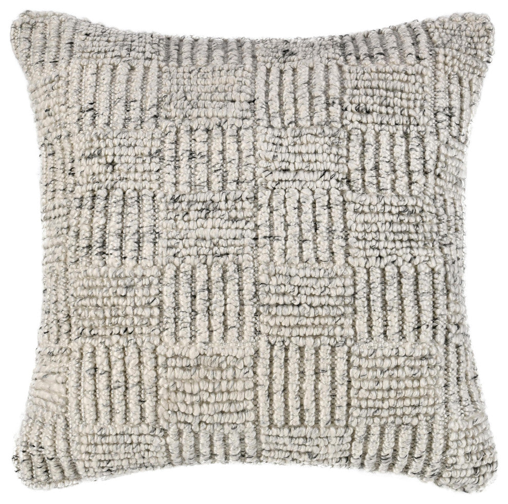 Shades Recycled Fabric Fabric Throw Pillow by Kosas Home, Ivory, 22x22