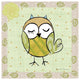"Whimsy Owls II" Digital Paper Print by Farida Zaman, 38"x38"