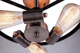 Woodbridge Lighting Drake 3-Light Semi-Flush With ST64 Bulb