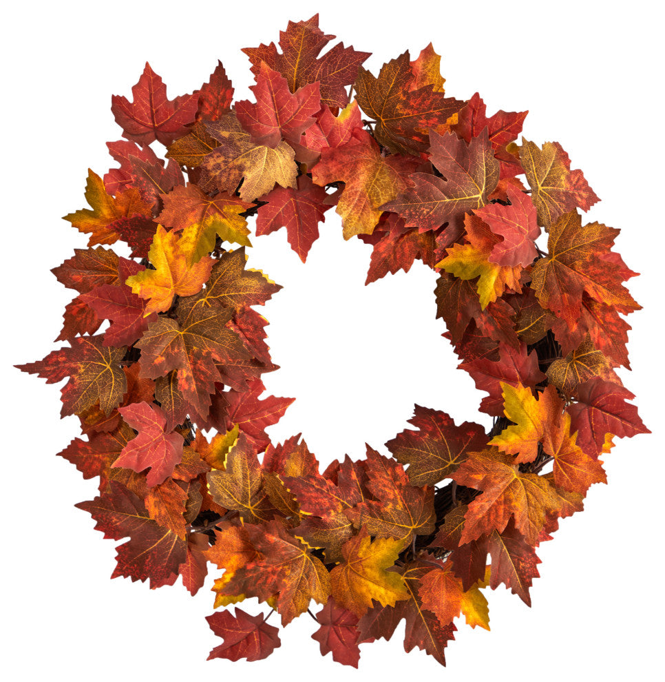 Nearly Natural W1216 22 Maple Leaf Artificial Wreath