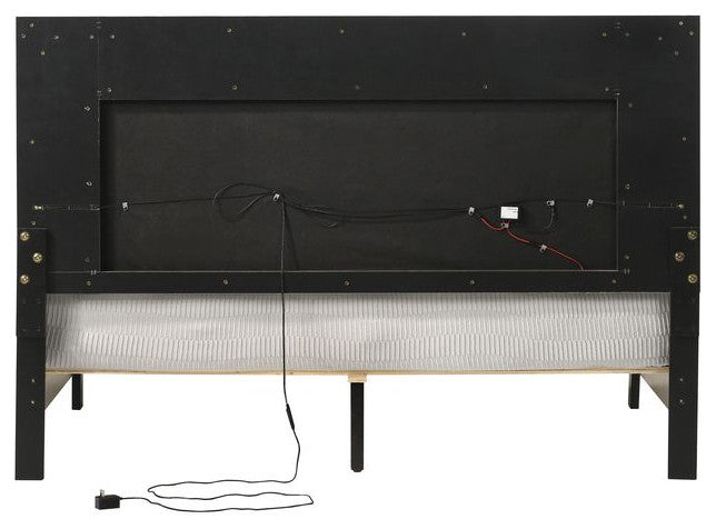 Rebecca Platform Bed, Gray/White, King
