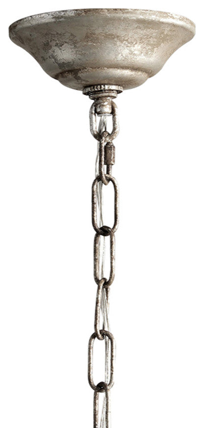 6-Light Vintage Luxe Glass Crystal Chandelier