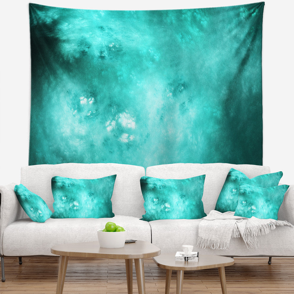Blur Blue Sky with Stars Abstract Wall Tapestry, 80"x68"