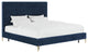 TOV Furniture Delilah Navy Textured Velvet Bed in King