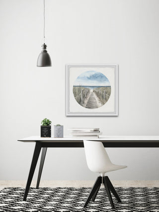 "Going to the Beach" Framed Painting Print, 12x12