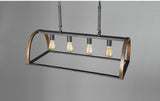 Progress Lighting 4-60W Medium Linear Chandelier, Gilded Iron