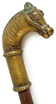 Consigned Antique Brass Horse Head Walking Stick