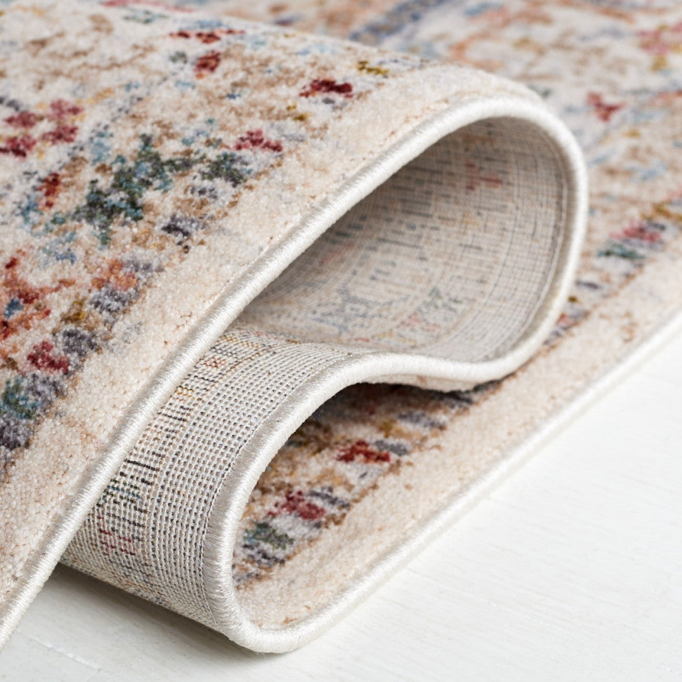 Safavieh Lauren Ralph Lauren Collection LRL1400 Rug, Ivory/Blue/Rust, 6'x9'2"