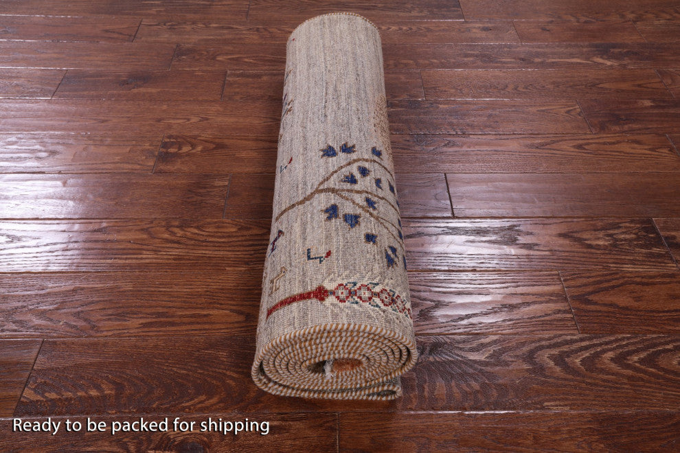 2' 9" X 11' 7" Tribal Persian Gabbeh Handmade Runner Rug Q10935